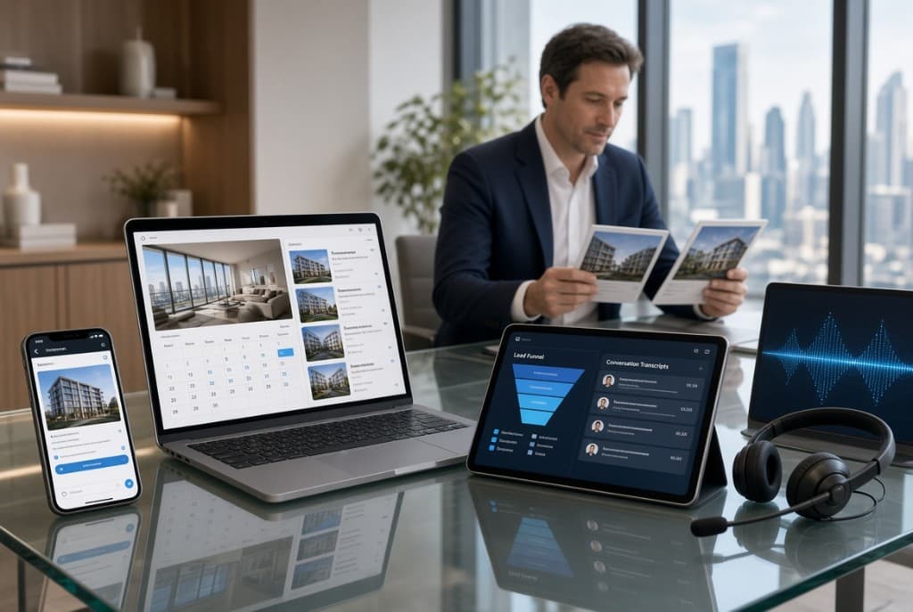 Residential real estate broker with iiVox lead dashboard and voice AI